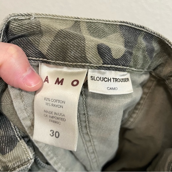 AMO Slouch Trouser Camo Spring Pants Jeans Crop High Rise Womens Size 30 - Picture 8 of 10
